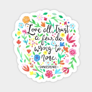 Shakespeare Quote Magnet