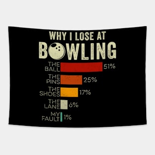 Why I lose at Bowling Funny Tapestry