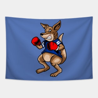 Cartoon Kangaroo Boxer Tapestry