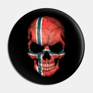 Norwegian Flag Skull Pin