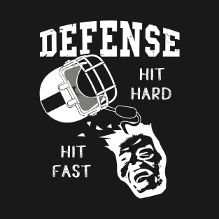 Football Player Defense Hit Hard Football Fan T-Shirt