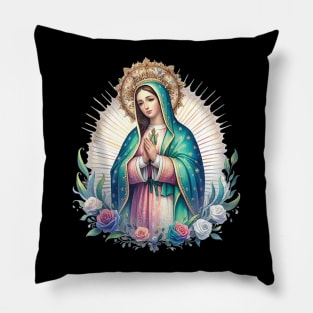 Virgen de Guadalupe Our Lady of Guadalupe Catholic Mary Pillow