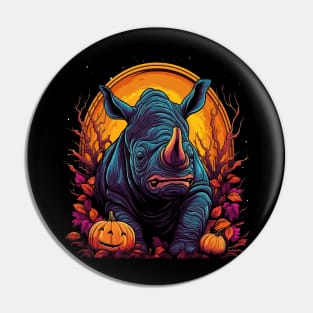 Rhinoceros Halloween Pin