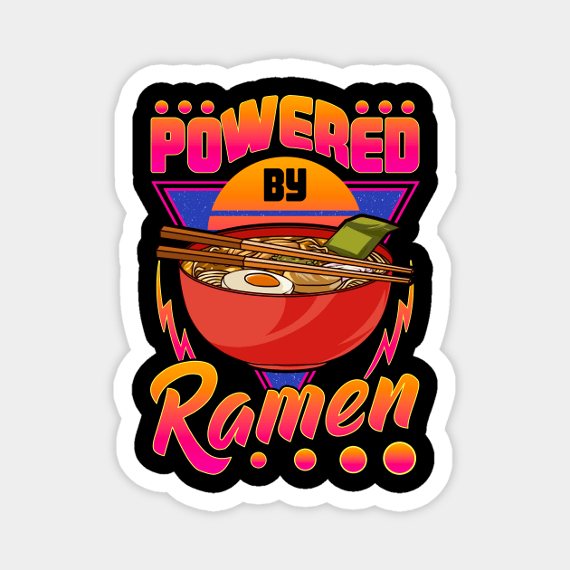 Funny Powered By Ramen Cute Anime Kawaii Gamer Magnet by theperfectpresents