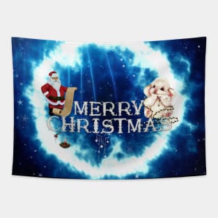 Merry christmas wishes you Santa Claus Tapestry