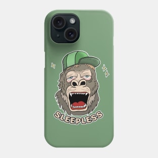 Sleepless funny gorilla cartoon Phone Case