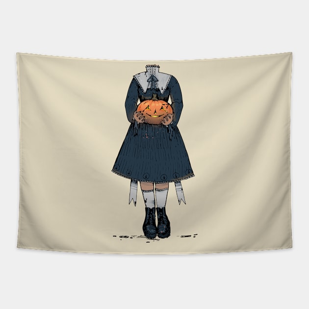 Headless Girl (Color Version) Tapestry by deus099