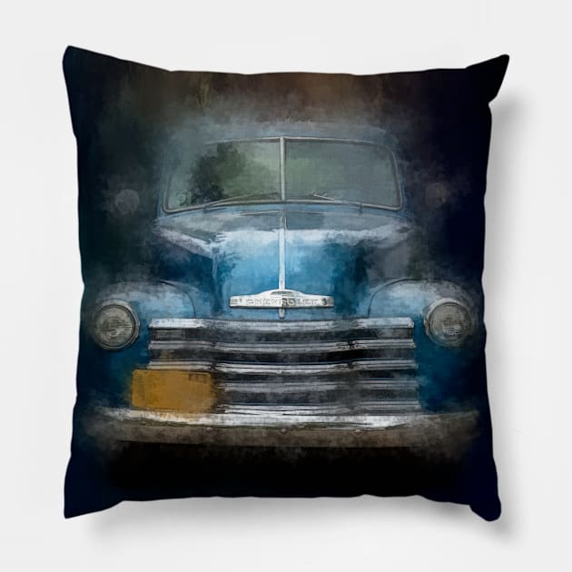 Classic Car Chevy Pillow by Hispaniola-Fineart