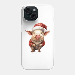 Vintage Christmas Pig Phone Case