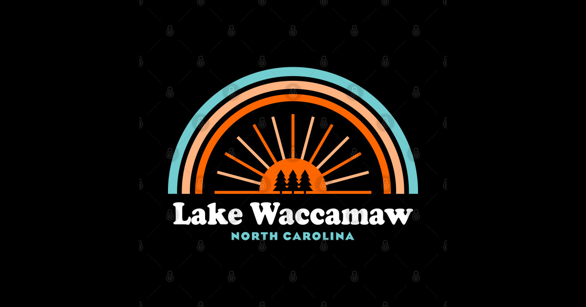 Lake Waccamaw North Carolina Rainbow Lake Waccamaw Tapestry TeePublic