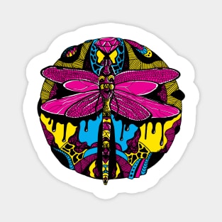CMYK Circle of the Dragonfly Magnet