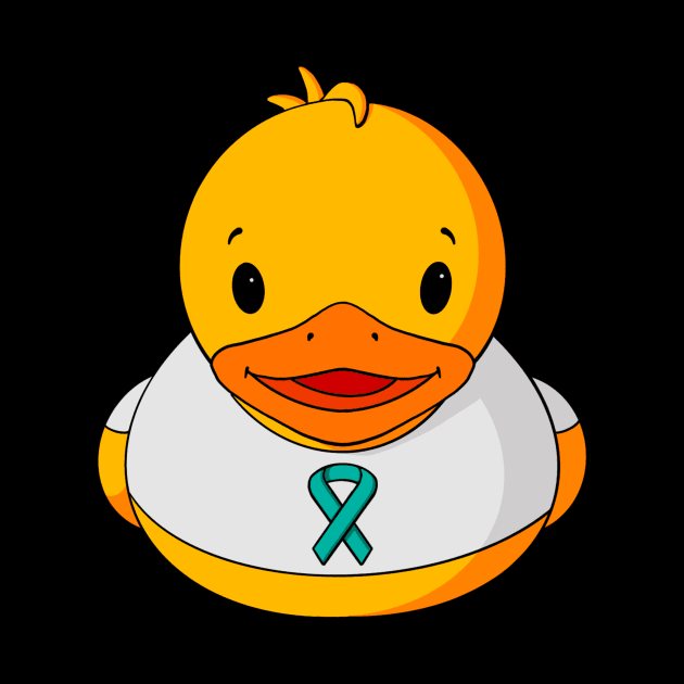 Ovarian Cancer Awareness Rubber Duck by Alisha Ober Designs