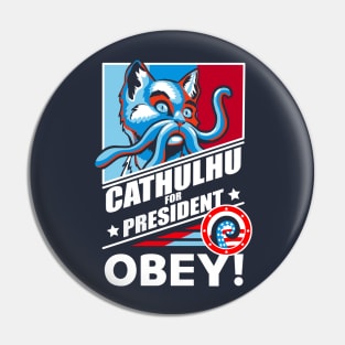 Cathulhu for President Pin