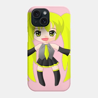 Drawing of trendy girl cartoon character. Phone Case