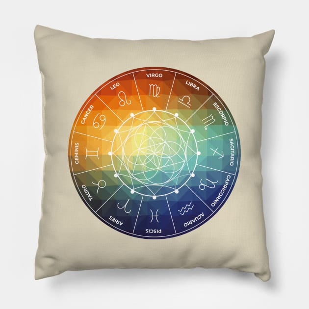 Zodiaco en color Pillow by Am Diseñadora