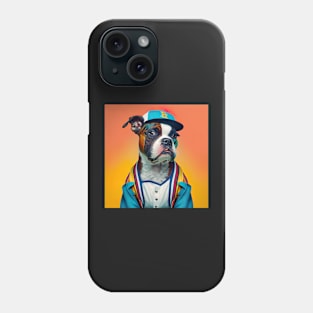 Dog Wearing Baseball Uniform Team Phone Case