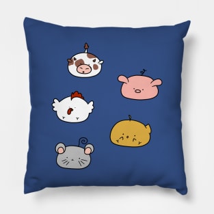 Farm Animal Blobs Pillow