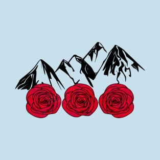 Roses and Mountains T-Shirt