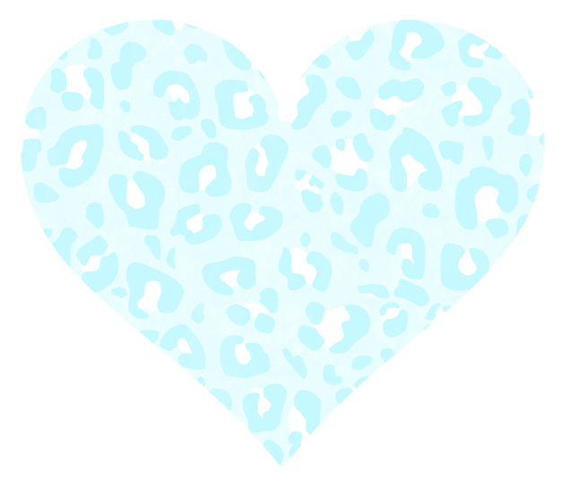 Pastel Blue and White Leopard Print Heart Kids T-Shirt by bumblefuzzies