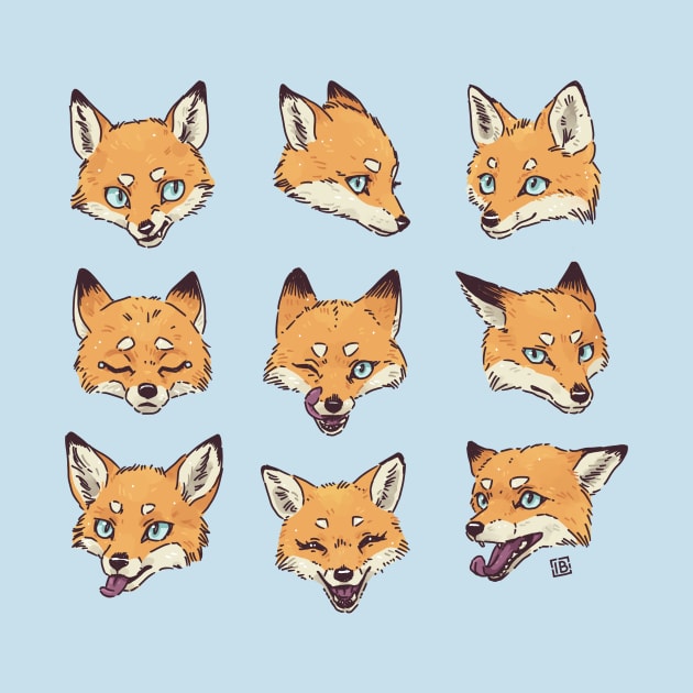 Fox Moods by Freeminds