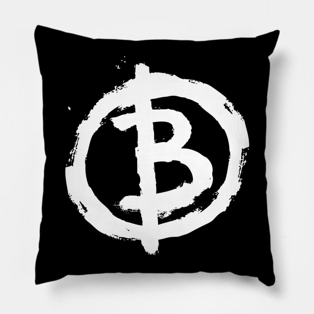 Bitcoin Anarchist Pillow by Artpunk101