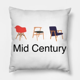 Mid Century Chair Design Pillow