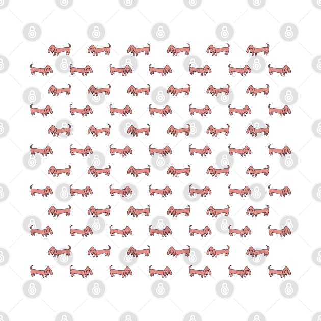 Rose Dachshund Pattern by I Love Dachshunds