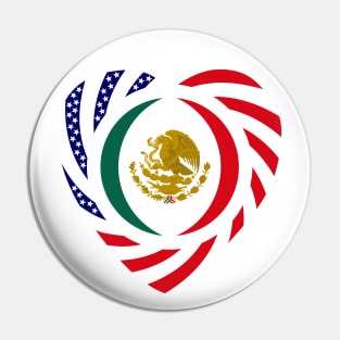 Mexican American Multinational Patriot Flag (Heart) Pin