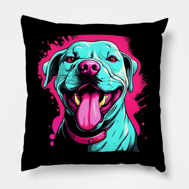 I love pitbull. Pillow by Rocket Girls 