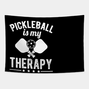 Pickle Ball Is My Therapy Funny Retirement Gift Tapestry