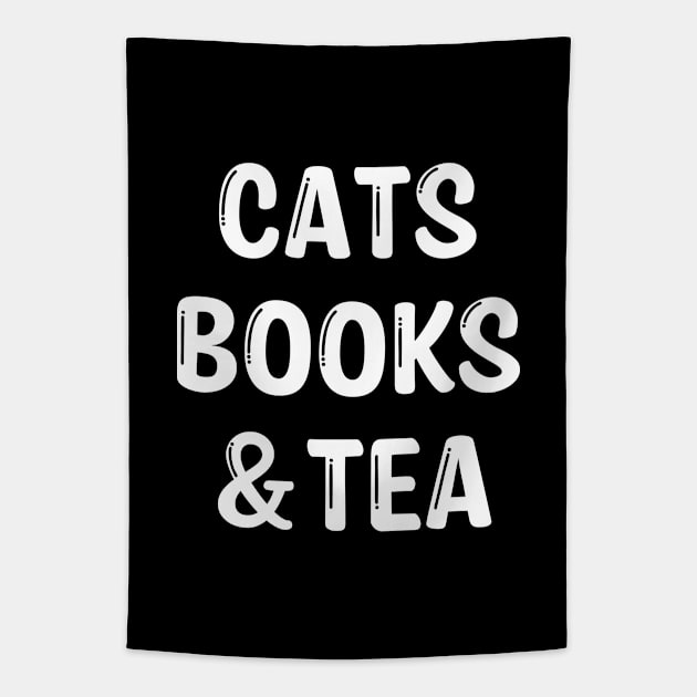 Cats Books & Tea Tapestry by YiannisTees