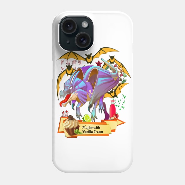 King Dragon with Yellow Bats Phone Case by black8elise