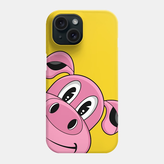 Cute Cartoon Pig Phone Case by markmurphycreative
