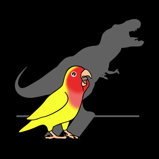 T-Rex Shadow Rosy faced Yellow Lovebird by FandomizedRose