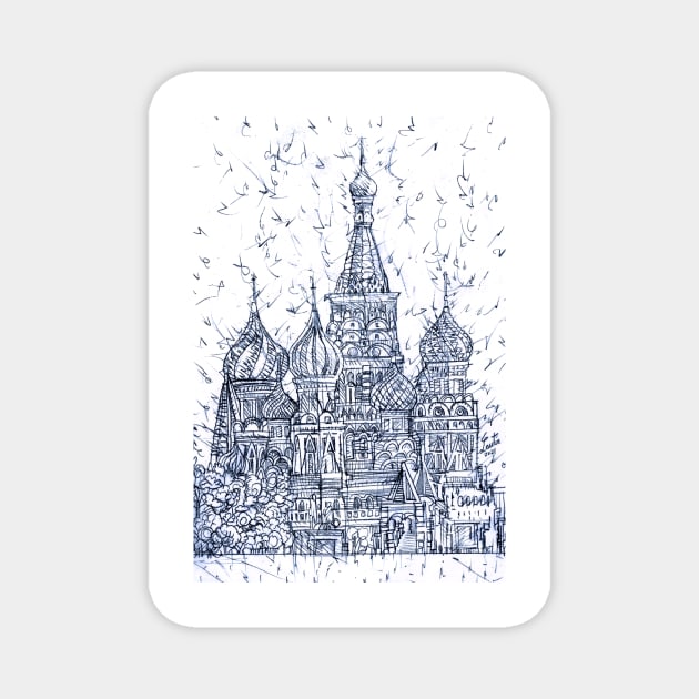 KREMLIN - pencil painting Magnet by lautir