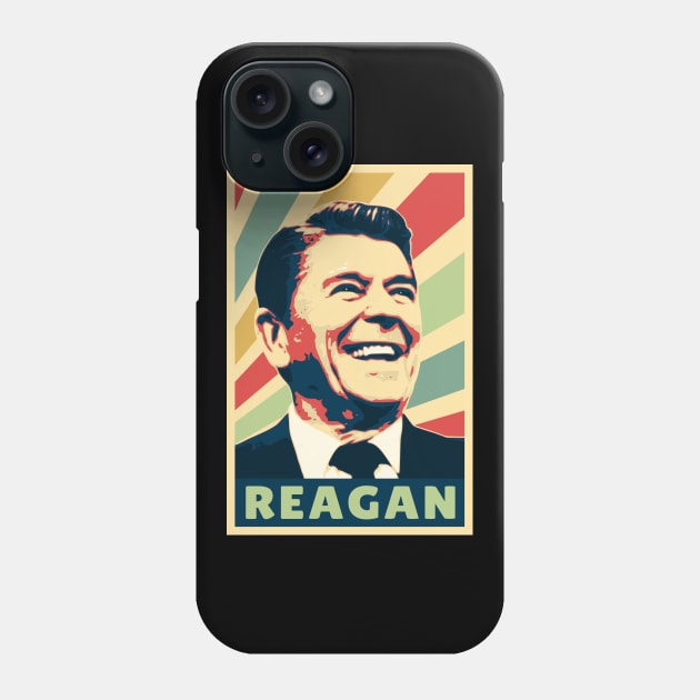 Ronald Reagan Vintage Colors Phone Case by Nerd_art