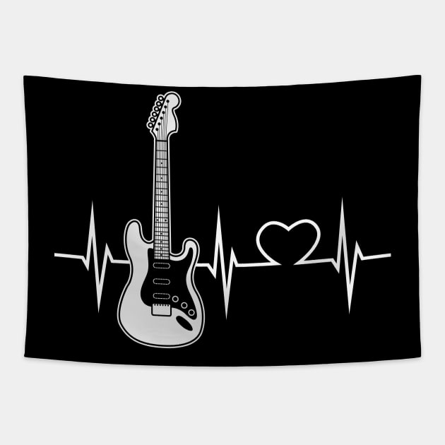 Guitar Heartbeat Tapestry by ShirtsShirtsndmoreShirts