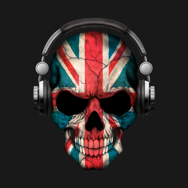 Dark Skull Deejay with British Flag by jeffbartels