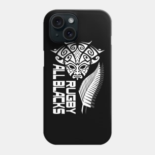 All Blacks Rugby New Zealand Fern Maori Tattoo Warrior Face Phone Case