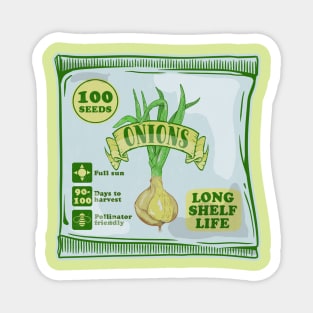 Onion seeds growing vegetable plants Magnet