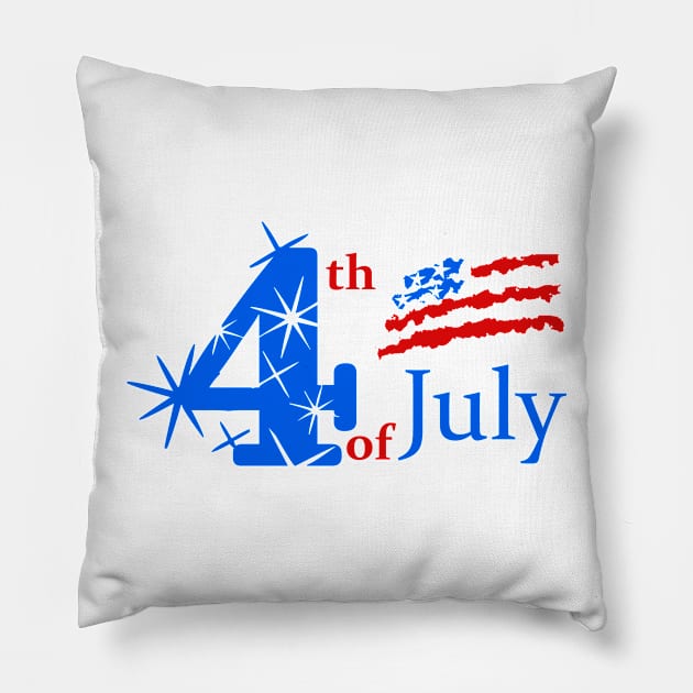 4th of July Pillow by ESDesign