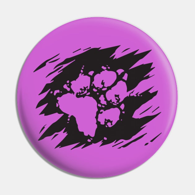 Abstract Paw Print Pin by madmonkey