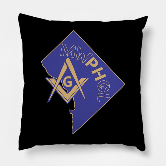 MWPHGLDC - Blue & Gold Pillow by Brova1986
