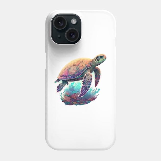 Peaceful Sea Turtle Phone Case by newdreamsss