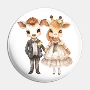 Giraffe Couple Gets Married Pin