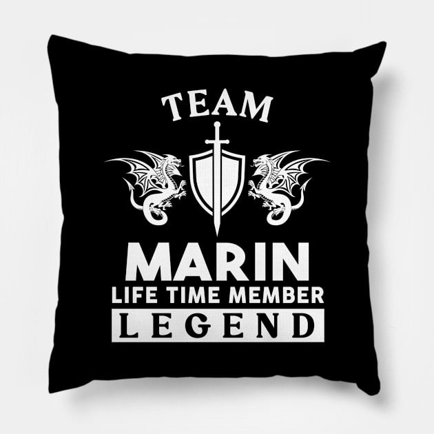 Marin Name T Shirt - Marin Life Time Member Legend Gift Item Tee Pillow by unendurableslemp118