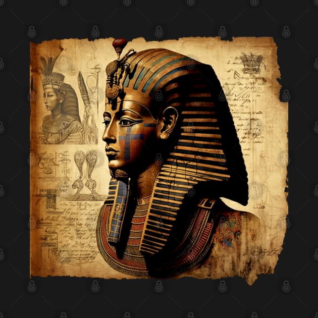 Egyptian Pharohs on Papyrus by Buff Geeks Art