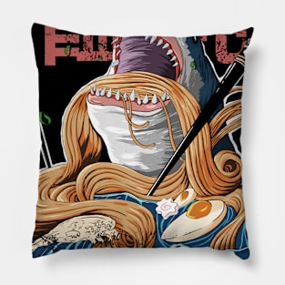 Japanese Ramen Miso Udon with Shark Pillow