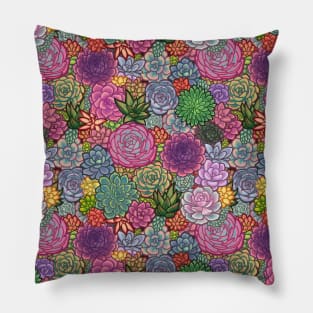 Succulent Garden 2 Pillow