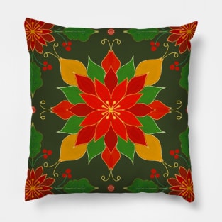 Flor de Nochebuena Pillow